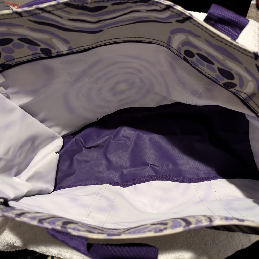 Thirty-one Purple and Cream Tote Bag - Picture 3 of 4